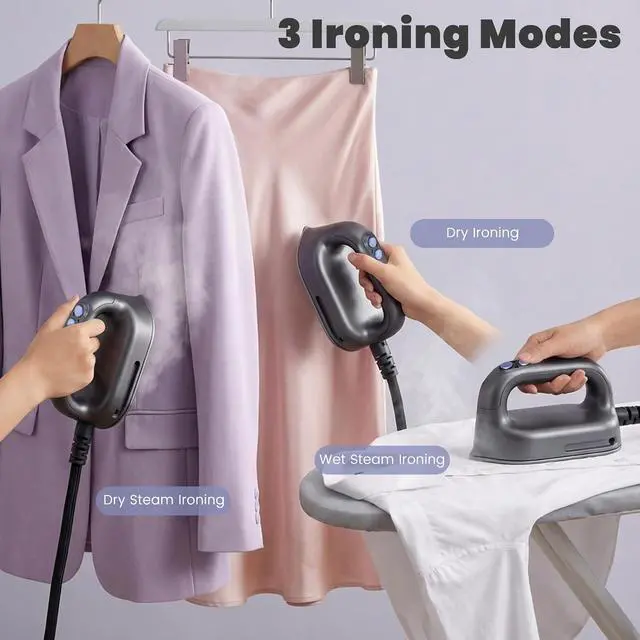 Alt view image 4 of 7 - 2200W Professional Steam Station,Smart Steam Iron for Clothes | 5-Level Steam & Dry Ironing, 30s Heat Up,Auto Shut-Off,1.2L Tank for Home/Hotel/Boutique(Purple)