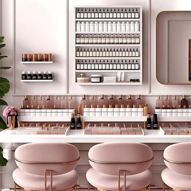 Alt view image 7 of 7 - Wood Nail Polish Rack, 6 Tiers Nail Polish Storage & Display Shelf (White) | Wall Mount Nail Polish Organizer with Acrylic Baffles, Perfume Bottles Essential Oil Holder for Home & Salon, White