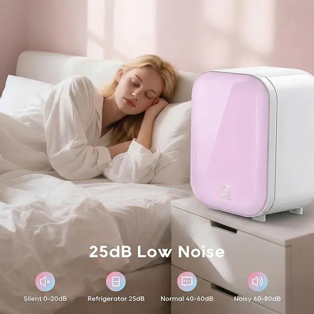 Alt view image 7 of 7 - 22L Mini Skincare Fridge, Small Personal Makeup Refrigerator | Beauty Fridge for Comestic Storage & Glass Front, 44°F Intelligent Cooling, Cosmetic Fridge for Bedroom, College Dorm