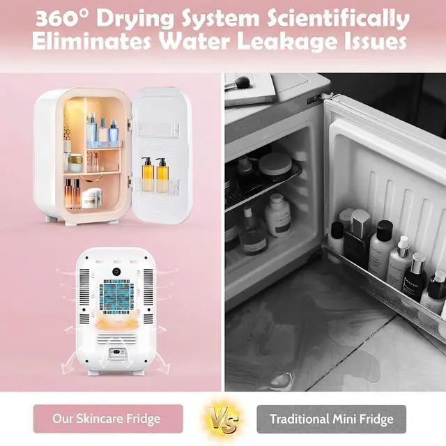 Alt view image 5 of 7 - 22L Mini Skincare Fridge, Small Personal Makeup Refrigerator | Beauty Fridge for Comestic Storage & Glass Front, 44°F Intelligent Cooling, Cosmetic Fridge for Bedroom, College Dorm