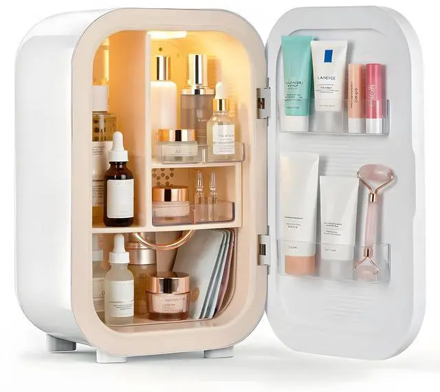 Main image of 22L Mini Skincare Fridge, Small Personal Makeup Refrigerator | Beauty Fridge for Comestic Storage & Glass Front, 44°F Intelligent Cooling, Cosmetic Fridge for Bedroom, College Dorm