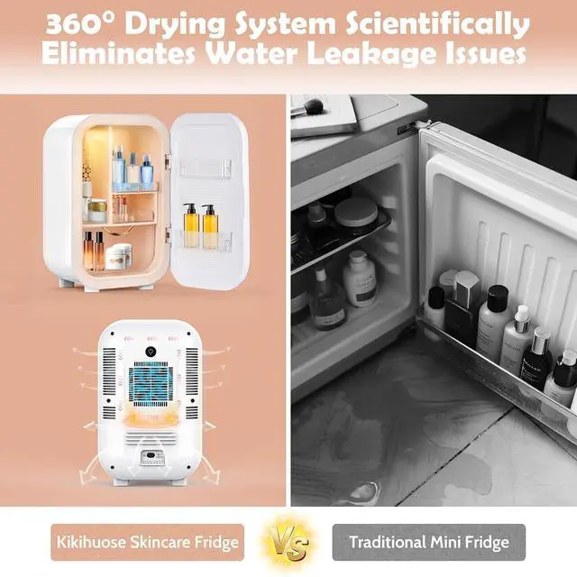 Alt view image 5 of 7 - 22L Mini Skincare Fridge, Small Personal Makeup Refrigerator | Beauty Fridge for Comestic Storage & Glass Front, 44°F Intelligent Cooling, Cosmetic Fridge for Bedroom, College Dorm