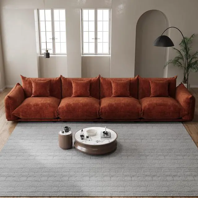 Alt view image 4 of 7 - Chenille Modular Sectional Sofa, Minimalist Cloud Couch with Plush Cushion | Flexible Configurations, Cloud-Like Comfort, Deep Seating, Pet-Friendly Upholstery, Durable Frame Support, Easy Assembly