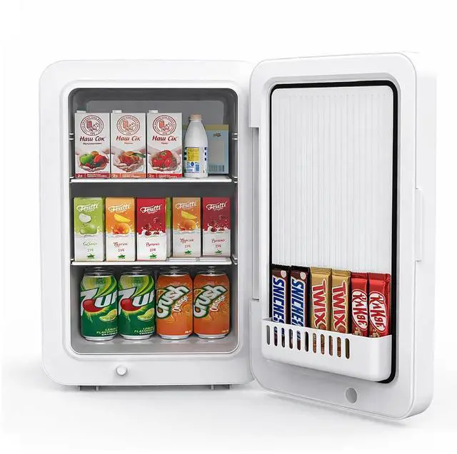 Main image of 22L/30Cans Mini Fridge for Bedroom, Portable Cooler & Warmer | Mini Refrigerator with Glass Front, Small Cooler for Car Office Desk & Dorm Room Food Beverage Skincare Makeup Cosmetics