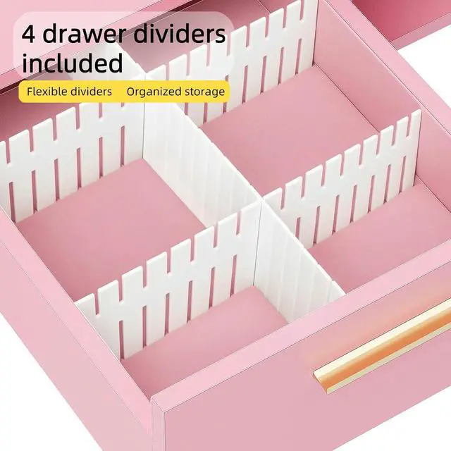 Alt view image 6 of 7 - Manicure Table Nail Desk with Dust Collector, Professional Nail Station with Storage, Drawers, Cabinets, Shelves, Wrist Rest & 4 Dust Bags, Nail Workstation for Beauty, Salon & Home, Pink