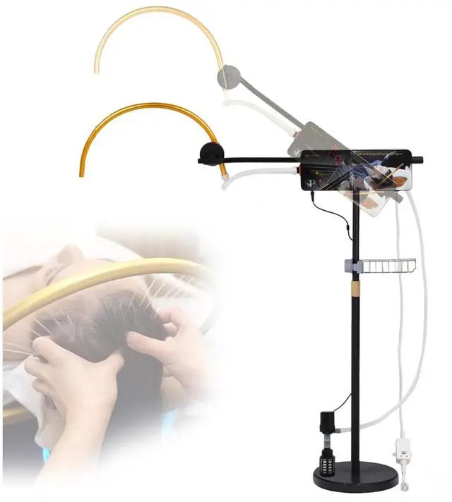 Main image of Head Spa Equipment, Freestanding Water Circulation Frame w/Pump & Controller, Japanese Waterfall Head Spa Scalp Massage for Salon & Home Use, Height & Angle Adjustable, Fits Shampoo Bowls Under 43" H