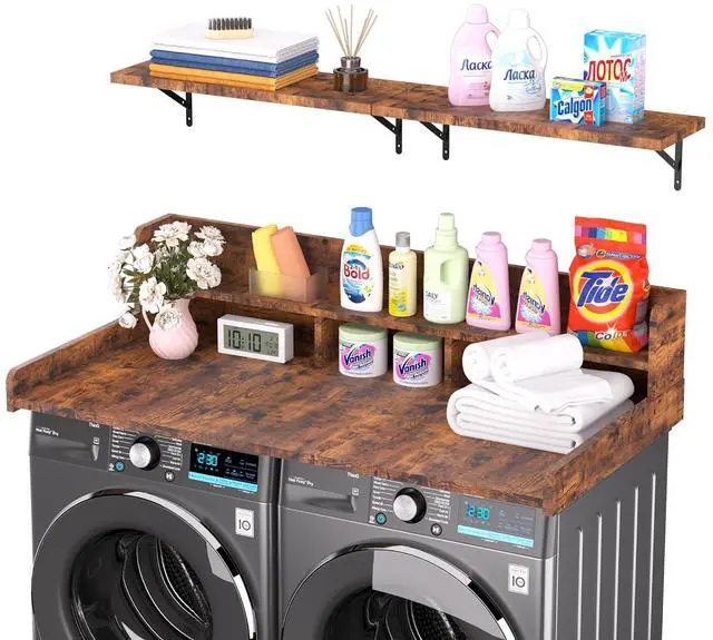 Main image of Washer Dryer Countertop, Laundry Countertop Over Washer And Dryer, Washer And Dryer Covers For The Top For Laundry Room Organization, Washer And Dryer Countertop Shelves (Oka Brown, 53.9*27.5*12)