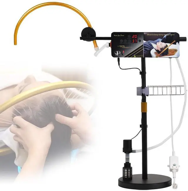 Main image of Freestanding Head Spa Equipment with Water Circulation & Temp Controller | Timer & Temp Controller, Powerful Pump, Japanese Waterfall Scalp Massage for Salon & Home Use, Fits Shampoo Bowls Under 43" H