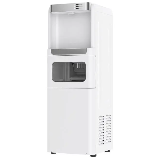 Alt view image 3 of 3 - 3 in 1 Water Cooler Dispenser with Ice Maker, Hot and Cold Water Dispenser for Home Office, 33lbs/24H, Top Loading 3 or 5 Gallon, Child Lock, Bullet Ice, White