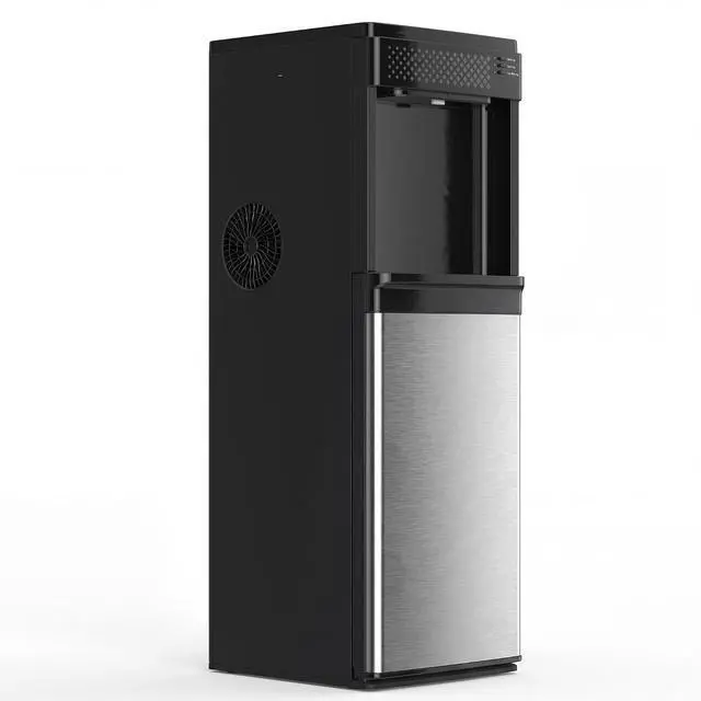 Alt view image 2 of 3 - 3 in 1 Water Cooler Dispenser with Ice Maker, Bottom-Loading Hot and Cold Water Dispenser for Home Office, 33lbs/24H, 3 or 5 Gallon, Child Lock, Bullet Ice, White