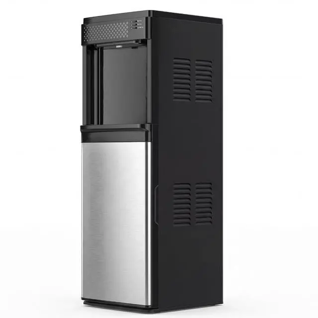 Alt view image 3 of 3 - 3 in 1 Water Cooler Dispenser with Ice Maker, Bottom-Loading Hot and Cold Water Dispenser for Home Office, 33lbs/24H, 3 or 5 Gallon, Child Lock, Bullet Ice, White