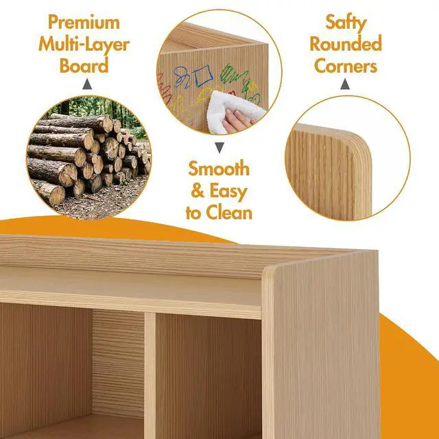 Alt view image 5 of 7 - Wall-Mount Diaper Organizer, Adjustable Cubbies for Nursery & Daycare | Extra-wide diaper cubbies · Adjustable storage dividers · Built-in paper towel holder · Nursery & daycare organization