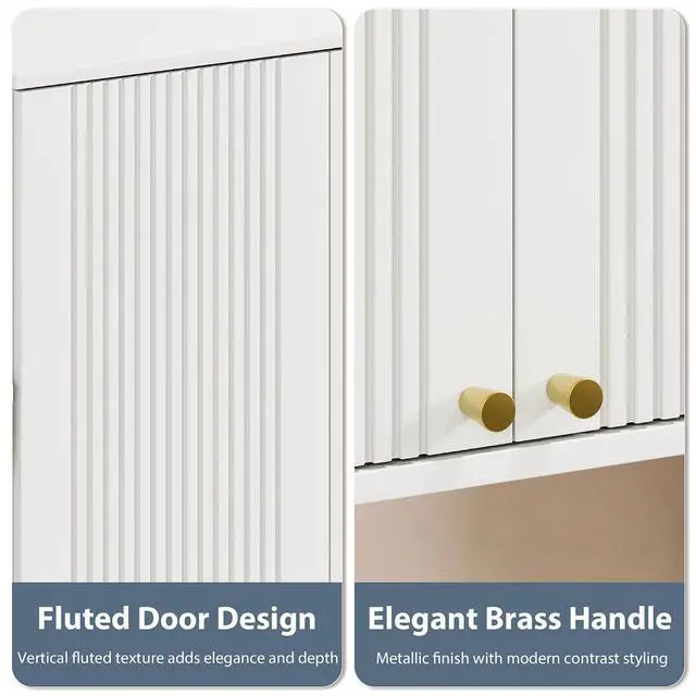 Alt view image 5 of 7 - 94" Wall Cabinets for Laundry Room Modern Wall Mounted Storage Cabinets | Wall Mounted, Storage Cabinets, Sturdy Towel Bar, 4-Piece Cabinet Set, for Laundry Room, Bathroom, Kitchen