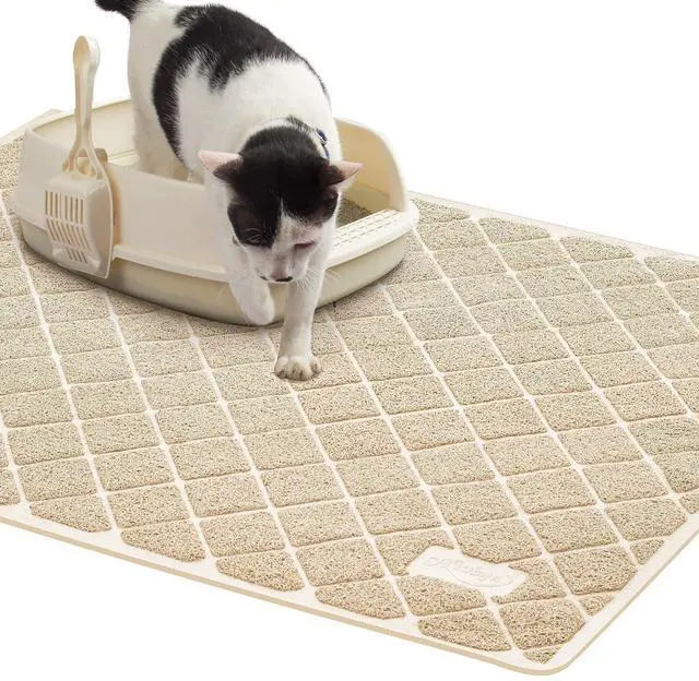 Main image of Premium Cat Litter Mat, Litter Box Mat with Non-Slip and Waterproof Backing, Litter Trapping Mat Soft on Kitty Paws and Easy to Clean, Cat Mat Traps Litter from Box