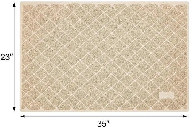 Alt view image 7 of 7 - Premium Cat Litter Mat, Litter Box Mat with Non-Slip and Waterproof Backing, Litter Trapping Mat Soft on Kitty Paws and Easy to Clean, Cat Mat Traps Litter from Box