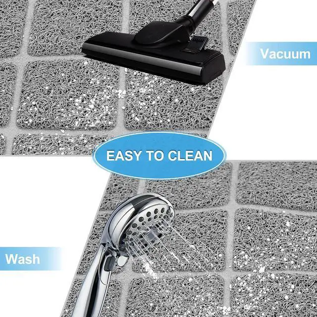 Alt view image 6 of 7 - Premium Cat Litter Mat, Litter Box Mat with Non-Slip and Waterproof Backing, Litter Trapping Mat Soft on Kitty Paws and Easy to Clean, Cat Mat Traps Litter from Box