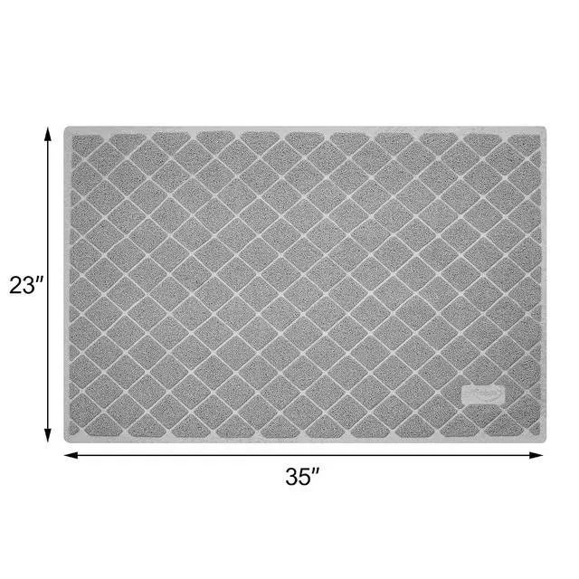 Alt view image 7 of 7 - Premium Cat Litter Mat, Litter Box Mat with Non-Slip and Waterproof Backing, Litter Trapping Mat Soft on Kitty Paws and Easy to Clean, Cat Mat Traps Litter from Box