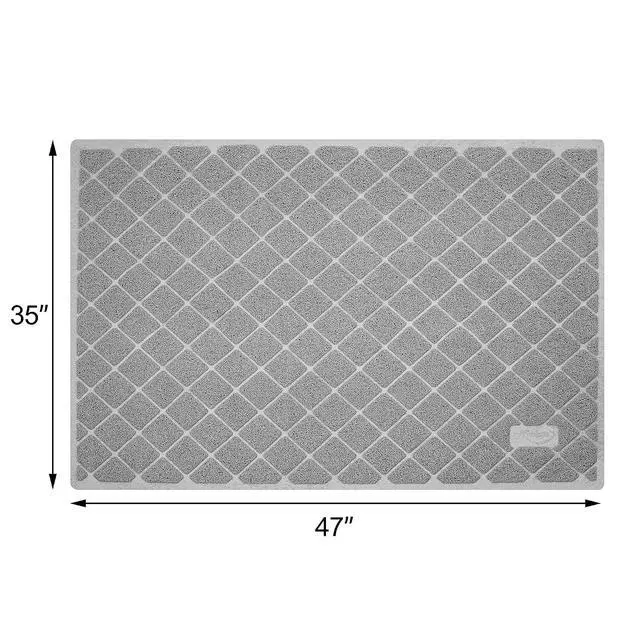 Alt view image 7 of 7 - Premium Cat Litter Mat, 47" Long x 35" Wide, Non-Slip and Waterproof Design, Soft on Paws, Easy to Clean