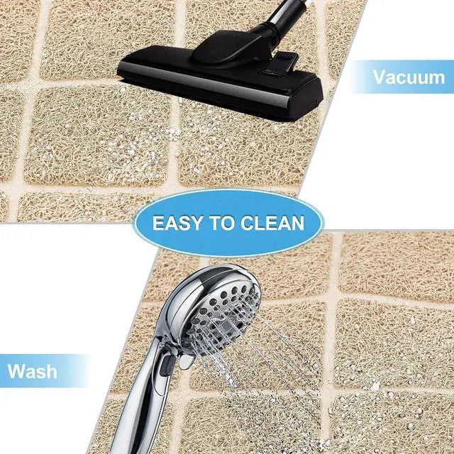 Alt view image 6 of 7 - Premium Cat Litter Mat, Litter Box Mat with Non-Slip and Waterproof Backing, Litter Trapping Mat Soft on Kitty Paws and Easy to Clean, Cat Mat Traps Litter from Box