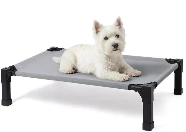 Main image of Elevated Outdoor Dog Bed, Raised Dog Bed with Steel Framed 35in | Cooling Elevated Pet Cot with Non-Slip Feet, and Waterproof, Washable, Breathable Teslin Mesh