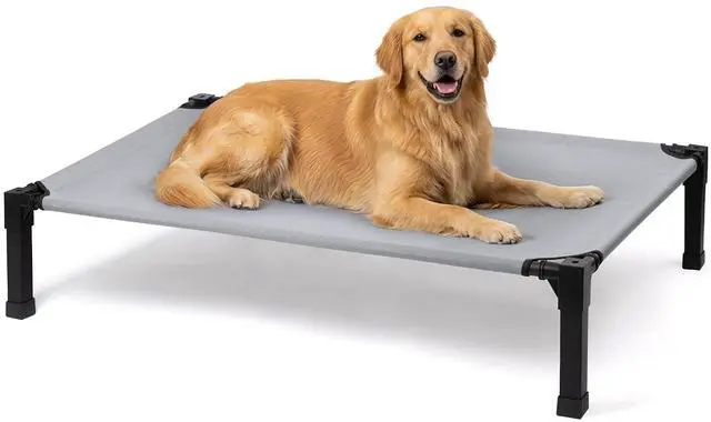 Main image of Elevated Outdoor Dog Bed, Raised Dog Bed with Steel Framed 51in | Cooling Elevated Pet Cot with Non-Slip Feet, and Waterproof, Washable, Breathable Teslin Mesh