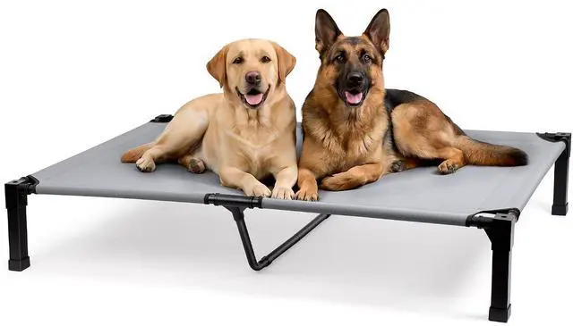 Main image of Elevated Outdoor Dog Bed, Raised Dog Bed with Steel Framed 60in | Cooling Elevated Pet Cot with Non-Slip Feet, and Waterproof, Washable, Breathable Teslin Mesh