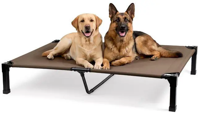 Main image of Elevated Outdoor Dog Bed, Raised Dog Bed with Steel Framed 60in | Cooling Elevated Pet Cot with Non-Slip Feet, and Waterproof, Washable, Breathable Teslin Mesh