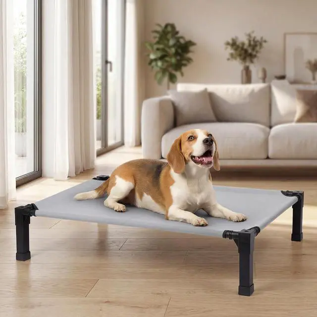 Main image of Elevated Outdoor Dog Bed, Raised Dog Bed with Steel Framed 42in | Cooling Elevated Pet Cot with Non-Slip Feet, and Waterproof, Washable, Breathable Teslin Mesh
