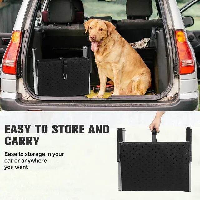 Alt view image 5 of 7 - Foldable Dog Stairs for Car,17" Extra Wide Pet Ramp for Large Dog,6 Steps | 17" Extra Wide 200LBS Capacity Lightweight Portable Reinforced Pet Ramp for SUV Truck High Bed