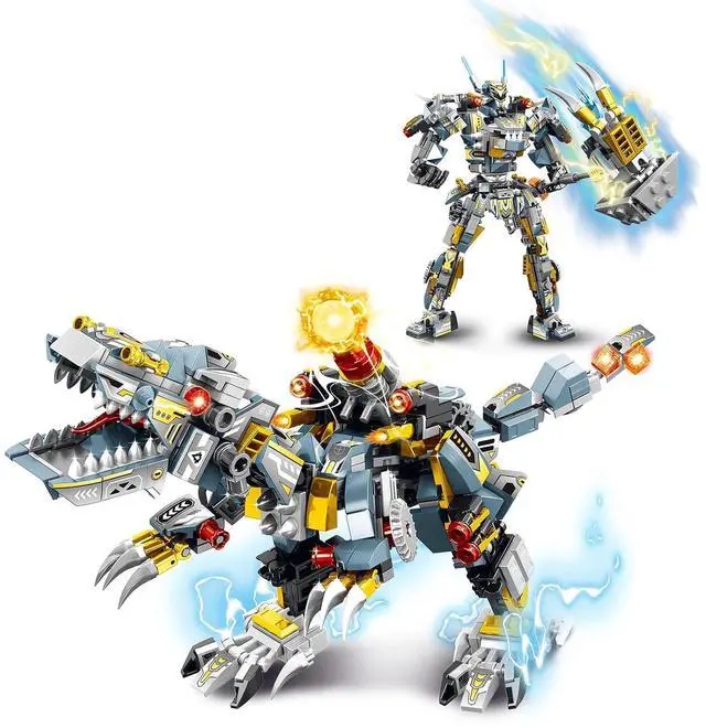 Main image of STEM 2 in 1 Indominus Dinosaur Building Kits, Transforming Mech Robot Building Sets for Kids Boys 6-10, Compatible with Dinosaur, Educational Gift Toy for Adults (513 PCS)