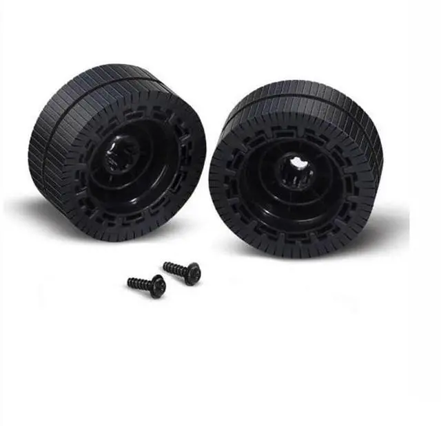 Main image of Replacement Wheels with Tires, Compatible with iRobot, Roomba, Braava, Jet, M6 Series Robot Mop, 2Pcs, Black, Plastic