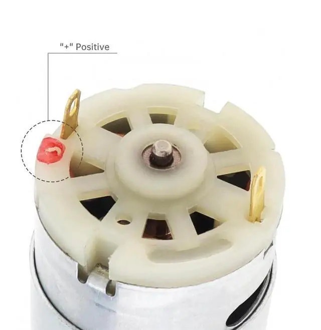 Alt view image 7 of 7 - R380 12 Teeth DC Motor 6V 12V 12000-20000RPM Kids Ride On Toys Car High Speed Electric for Remote Control 1PCS(16000RPM,6V)