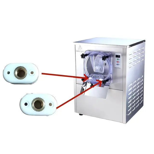 Alt view image 2 of 2 - White Plastic Small Baffle Screw & Nut Set For Commercial Hard Ice Cream Machine, Replacement Parts For 112Y/116Y Models(2pcs)