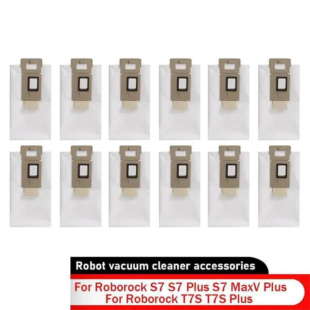 Alt view image 2 of 6 - Dust Bag for Compatible with Roborock S7 S7 Plus S7 MaxV Plus T7S T7S Plus Robot Vacuum Cleaner Parts Large Capacity Disposable Bag Accessories(12PCS)