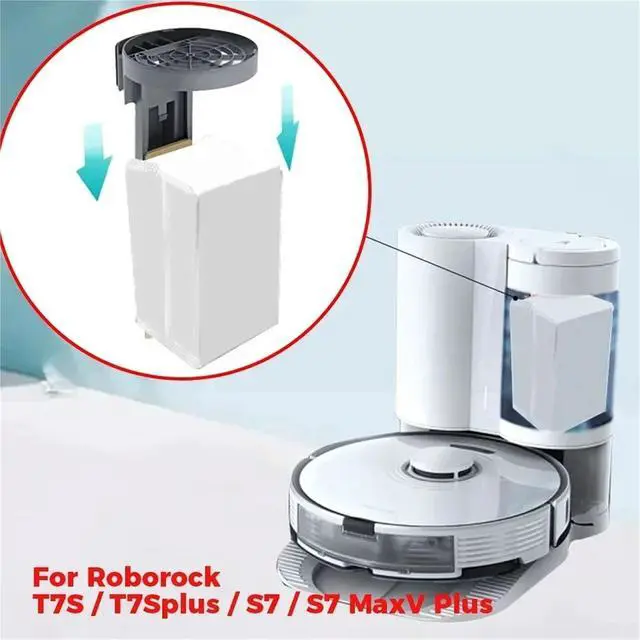 Alt view image 3 of 6 - Dust Bag for Compatible with Roborock S7 S7 Plus S7 MaxV Plus T7S T7S Plus Robot Vacuum Cleaner Parts Large Capacity Disposable Bag Accessories(12PCS)