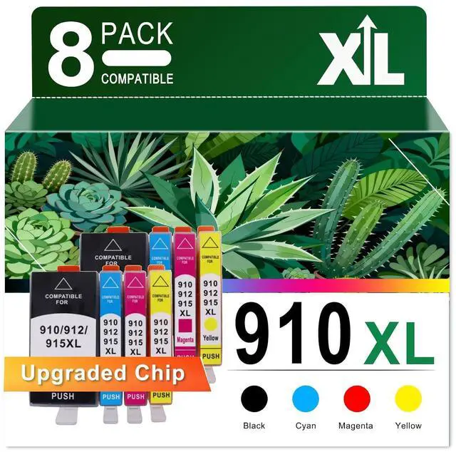 Main image of 910Xl Ink Cartridge Compatible for HP 910XL 916XL 3YL66AN 3YL65AN | 3YL62A Ink Use for Office Jet 8010 8010e 8012e 8012 8013 8015 Alo OfficeJet Pro 8020 8020e 8022 Printers 2sets
