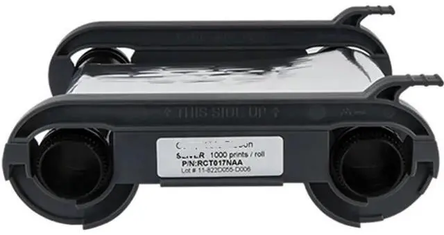 Alt view image 4 of 5 - RCT017NAA Metallic Sliver Monochrome Ribbon Cassette 1000prints for Primacy Duplex for Zenius ID Card Printer Replacement Parts