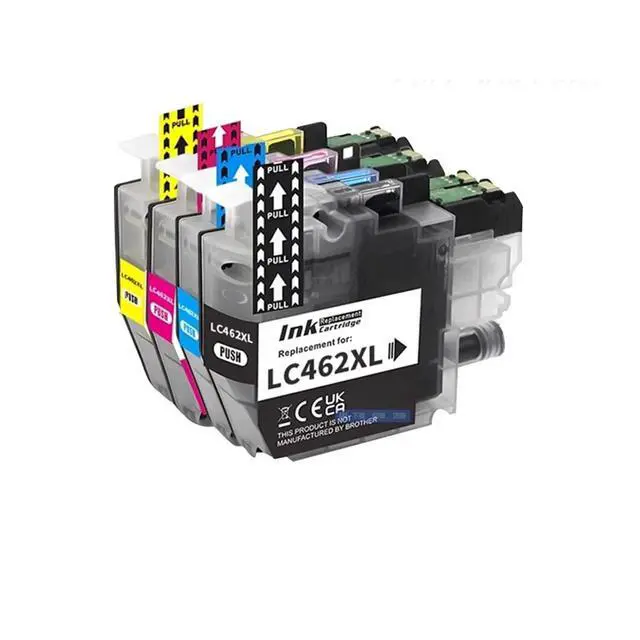 Alt view image 2 of 5 - LC462 462XL Dye Ink Compatible Cartridges for Br-Ther LC 462 MFC-J2340DW J2740DW J3540DW J3940DW Printer(1Set 4Color LC462XL)