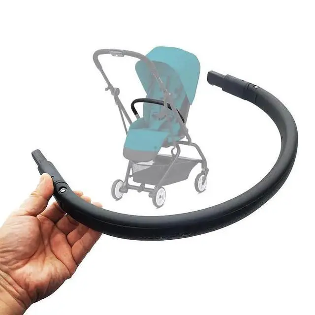 Alt view image 2 of 6 - Stroller Armrest Compatible with Cybex Eezy S Twist +2 Buggy Bumper Bar Single-Side Openable Handrail Safety Fence Baby Accessories(Black-Eezy S Twist 2)