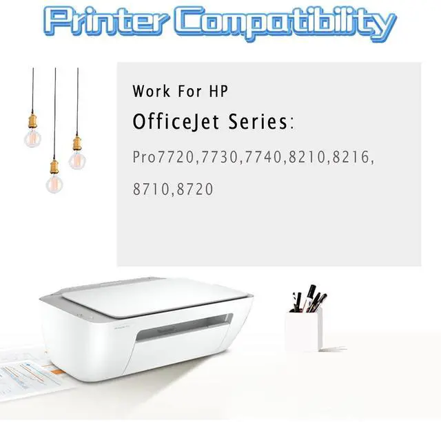 Alt view image 2 of 7 - 952 953 954 955 Ink Cartridge Replacement Compatible for HP 952XL 953XL 954XL 955XL High Yield Work for HP OfficeJet Pro 7720 7730 7740 8210 8216 8710 8720 Printers Combo Pack