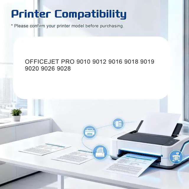 Alt view image 2 of 7 - 965XL Ink Cartridge Compatible for HP 965 XL Ink Use for OFFICEJET | PRO 9010 9012 9016 9018 9019 9020 9026 9028 Printers 1set