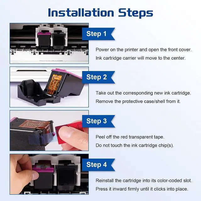 Alt view image 6 of 7 - 965XL Ink Cartridge Compatible for HP 965 XL Ink Use for OFFICEJET | PRO 9010 9012 9016 9018 9019 9020 9026 9028 Printers 1set