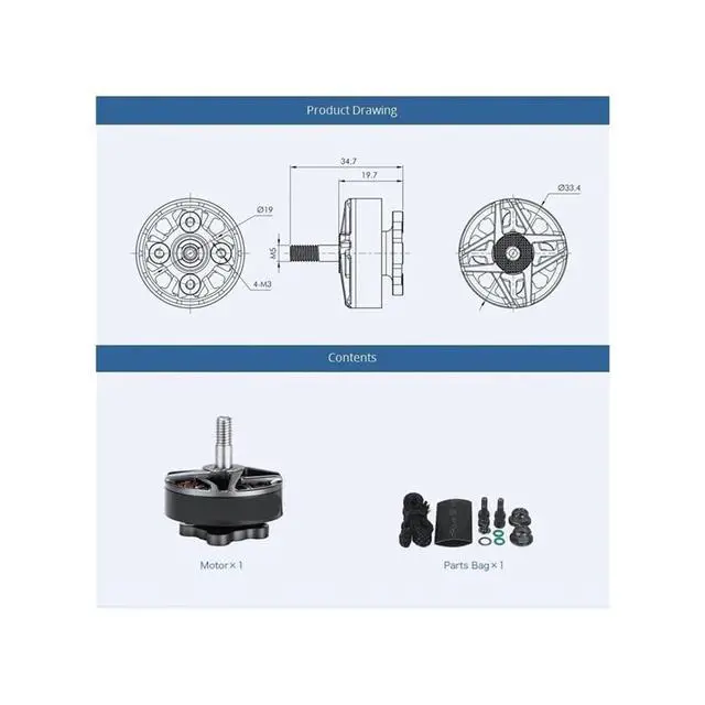 Alt view image 3 of 4 - F90 2806.5 1300KV 1500KV 5-6S Long Range Brushless Motor Compatible with RC FPV Racing Freestyle 5/6/7inch Long Range Drones(4PCS KV1300)