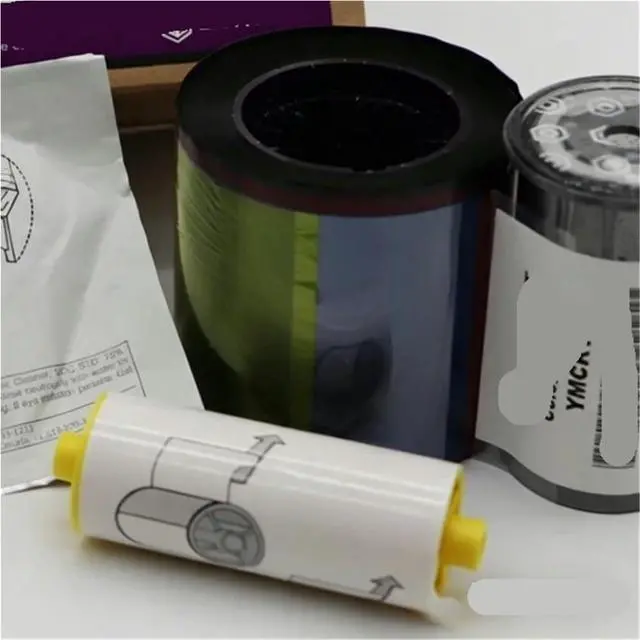 Alt view image 4 of 4 - Card Printer Color Ribbon Kit YMCKT 525100-004-s100 Fit for Entrust Sigma DS1 ds2 ds3 Series Printer (525100-001-s100)