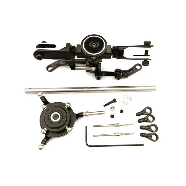 Alt view image 3 of 7 - 450 PRO Flybarless Metal Main Rotor Head Compatible with Trex450 Helicopter(Silver)