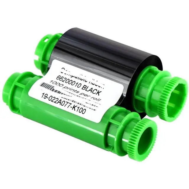 Alt view image 2 of 3 - 66200010 Black Gold Sliver White Ribbon NO Chip 1000prints Fit for Pointman TP-9000 TP-9100 TP-9200 N10 N15 N20 N30 ID Card Printer(66200240 W No Chip)