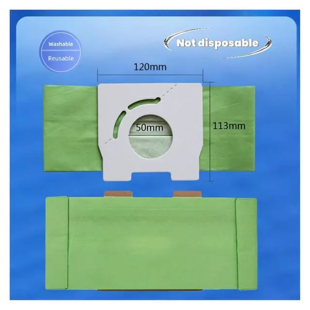 Alt view image 2 of 5 - Vacuum Cleaner Accessory Washable Dust Bag. Compatible With Panasonic MC-3300R MC-3300G MC-E3300 MC-3910 MC-CG301 MC-CG323(11pcs Green)