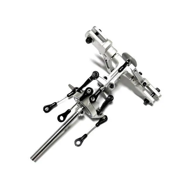 Alt view image 7 of 7 - 450 PRO Flybarless Metal Main Rotor Head Compatible with Trex450 Helicopter(Silver)