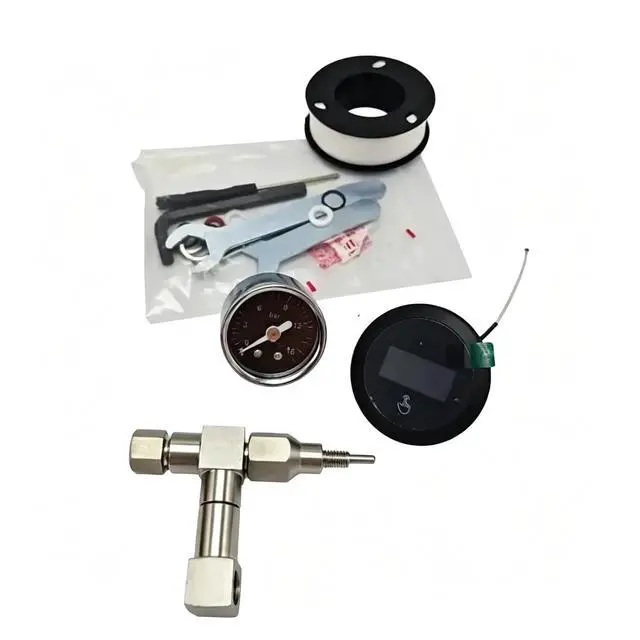 Alt view image 2 of 3 - Pressure Gauge Thermometer for E61 Semi-Automatic Coffee Machine, Brewing Head Modification Accessories Kit(White)