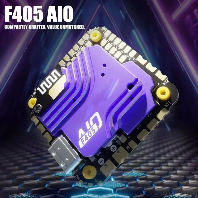 Alt view image 2 of 7 - Professional F405 40A 25.5x25.5 3-6S Flight Controller For Link/Caddx Vista FPV Accessories Integrated Flight Controller